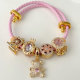 Bear pandora style charms in bracelet