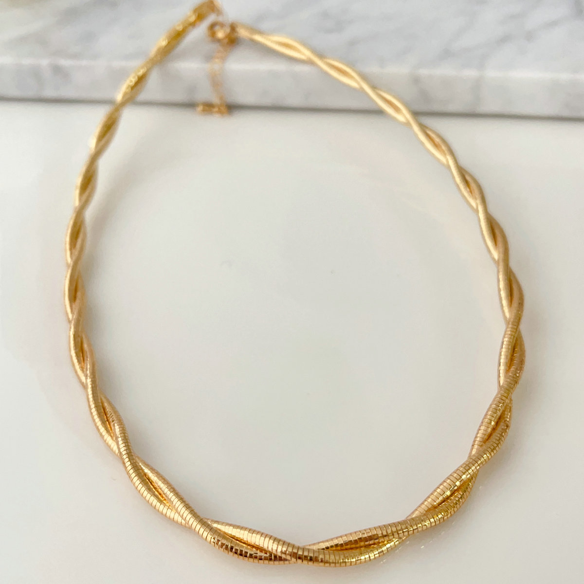 Stainless steel twist necklace