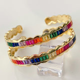 Colorful zircon cz bangle