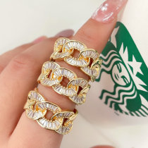 Pave cz chain ring