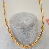 Stainless steel twist necklace