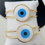 Big white evil eye bangle