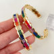 Colorful zircon cz bangle