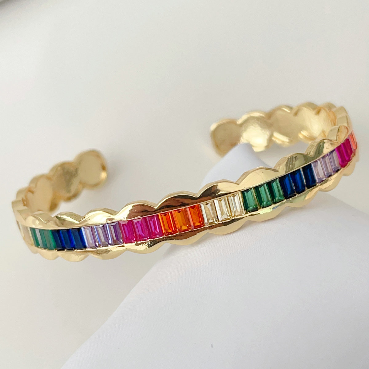 Colorful zircon cz bangle