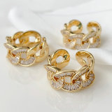 Pave cz chain ring