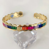 Colorful zircon cz bangle