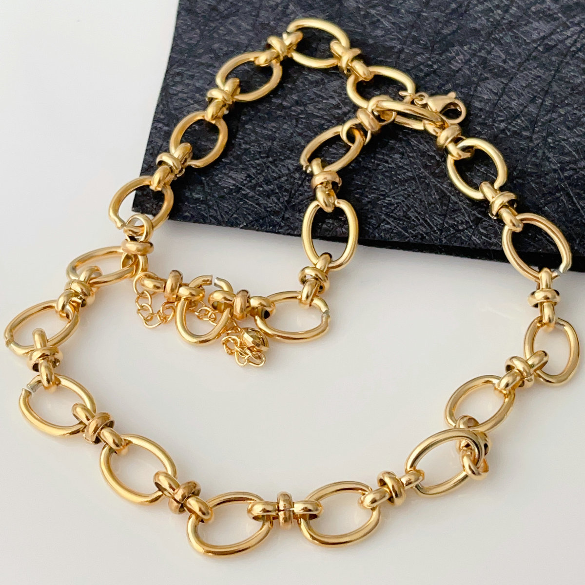 Stainless steel chunky necklace
