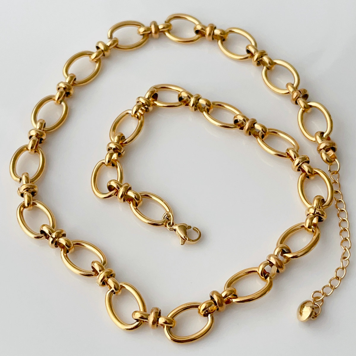 Stainless steel chunky necklace