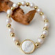 Mop virgin mary elastic pearl bracelet