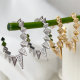 Pave cz awl hoops earrings