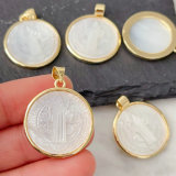 22mm Mop virgin mary pendant ( with chain )