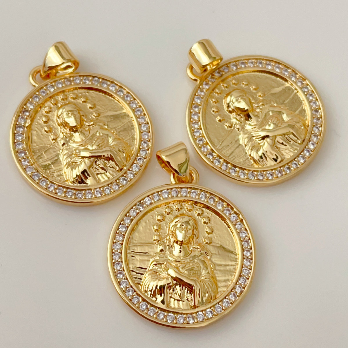 Pave religious series charm