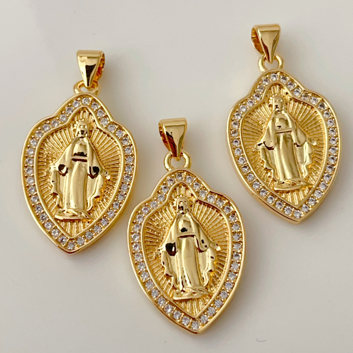 Oval religious series charm