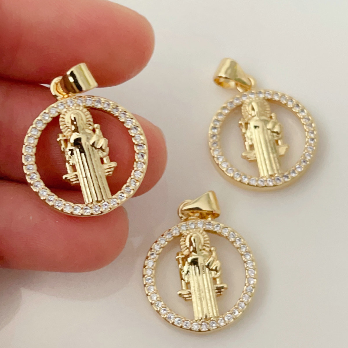 Pave religious series charm