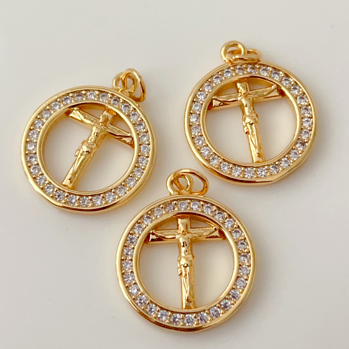 Pave jesus charm