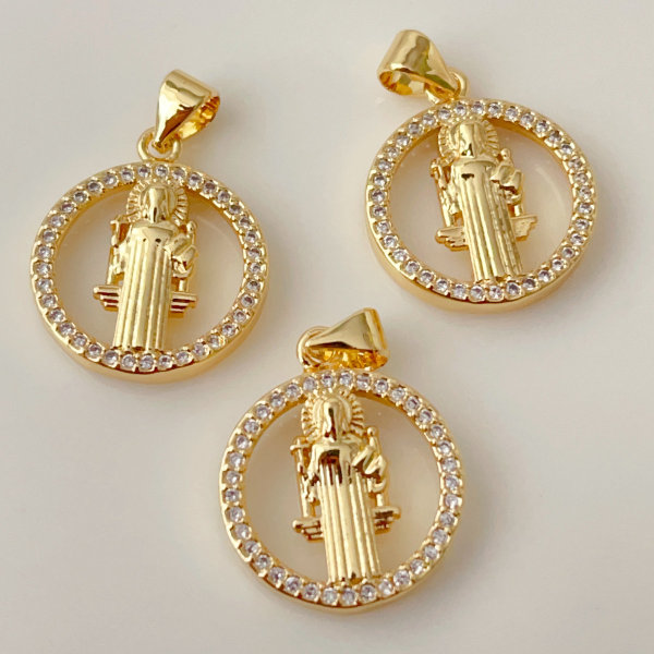 Pave religious series charm