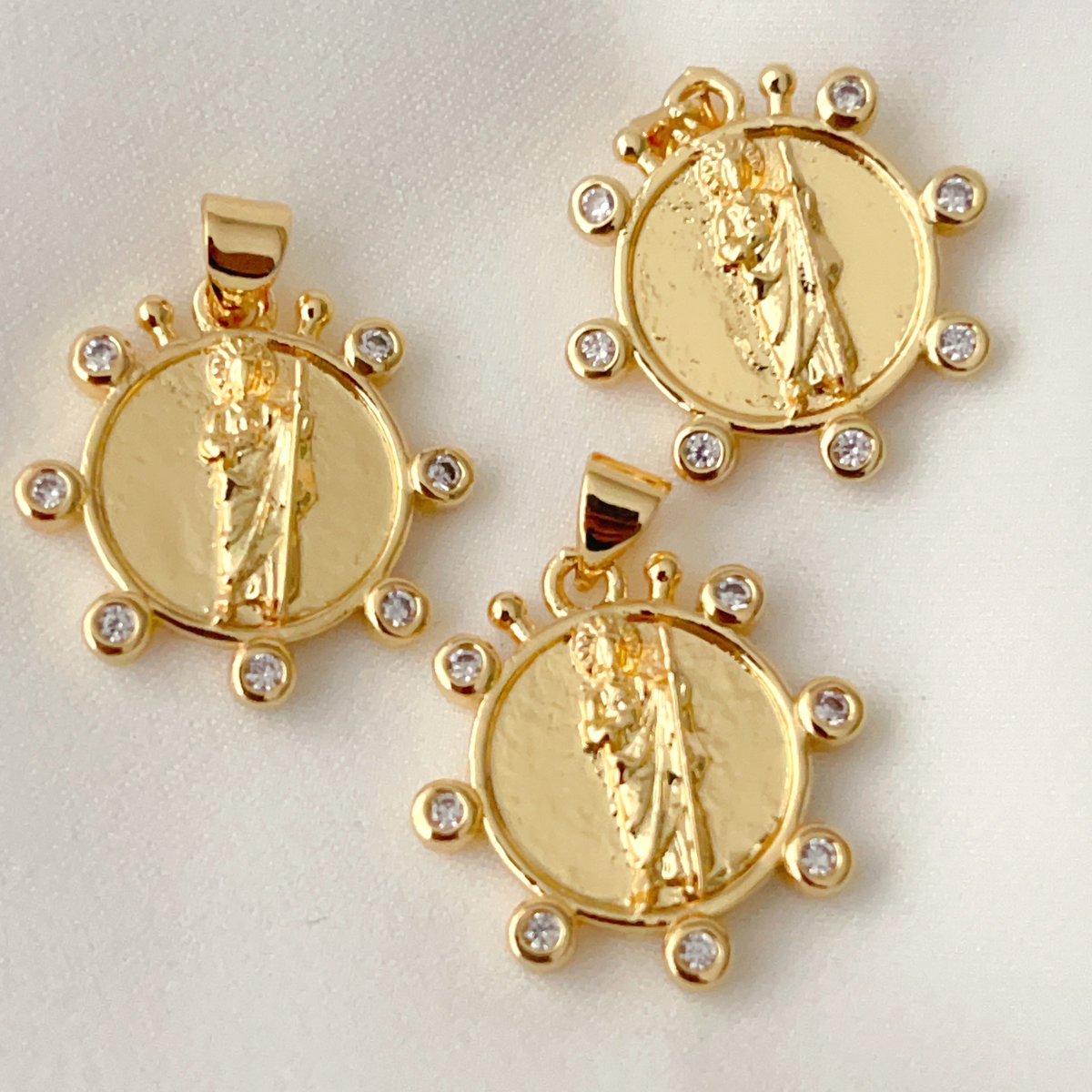 Pave religious series charm