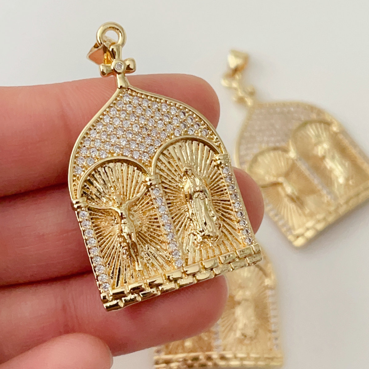 Pave religious series charm