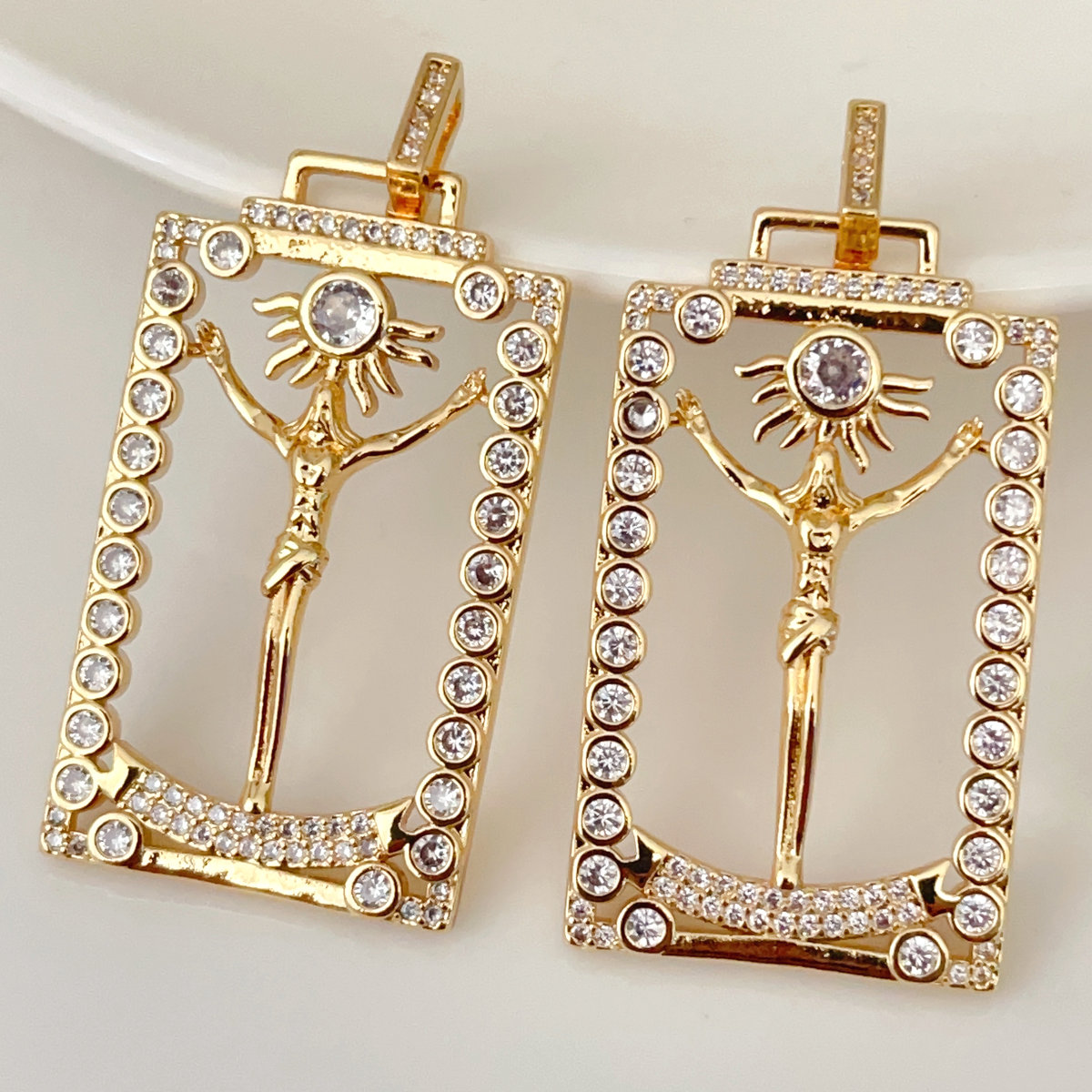 Pave religious series charm