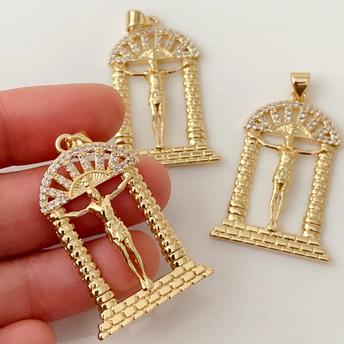 Pave religious series charm
