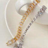 Pave square zircon bracelet