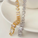 Pave square zircon bracelet