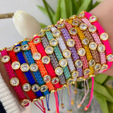 Handmade round zircon bracelet