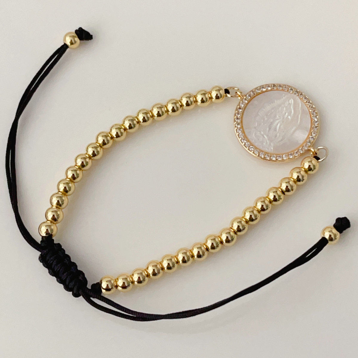 Mop virgin mary bracelet