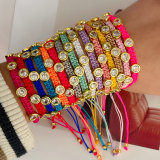 Handmade round zircon bracelet