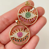 Pave eye pendant