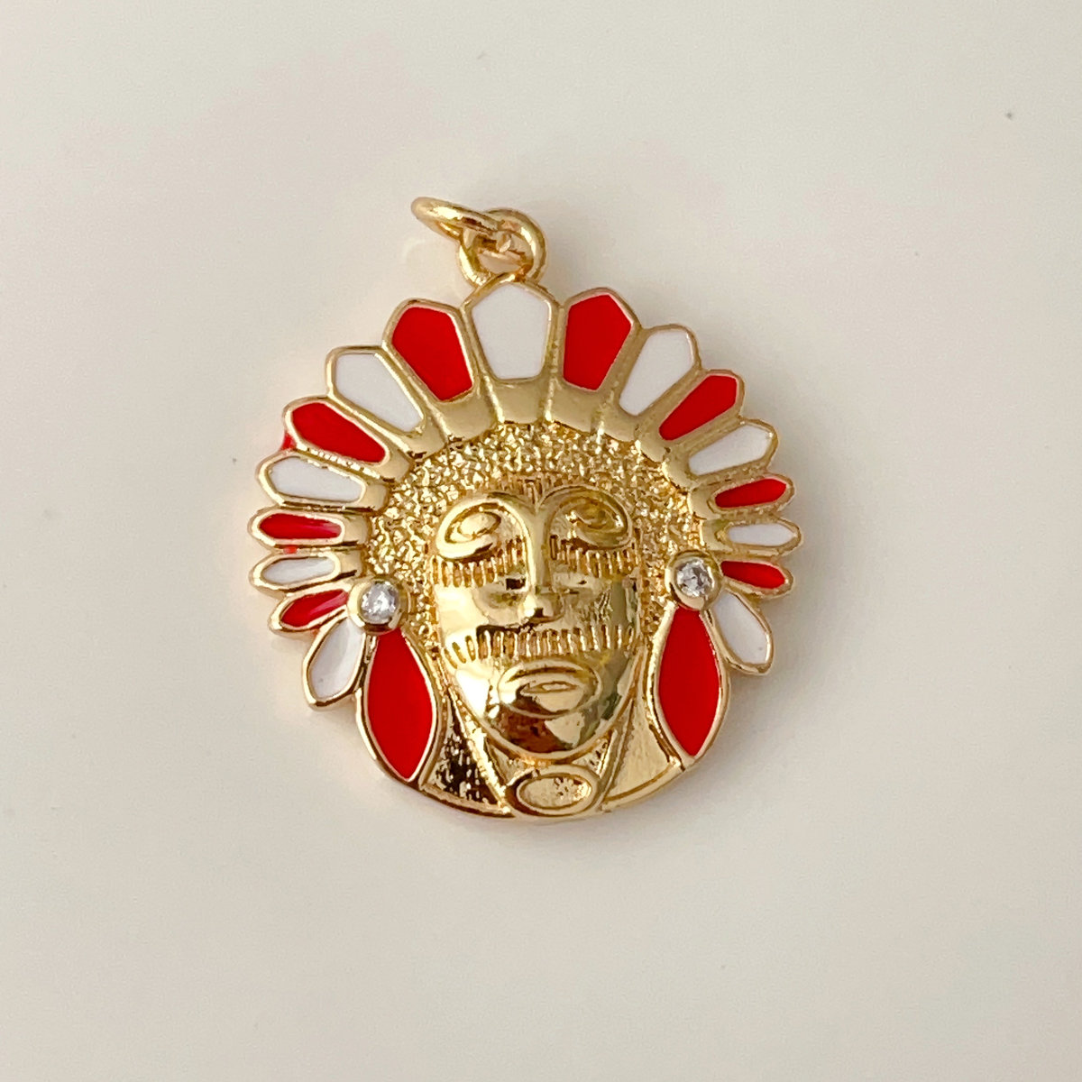 Pave Indian style pendant