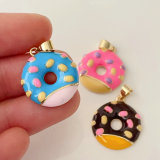 Enamel doughnut pendant