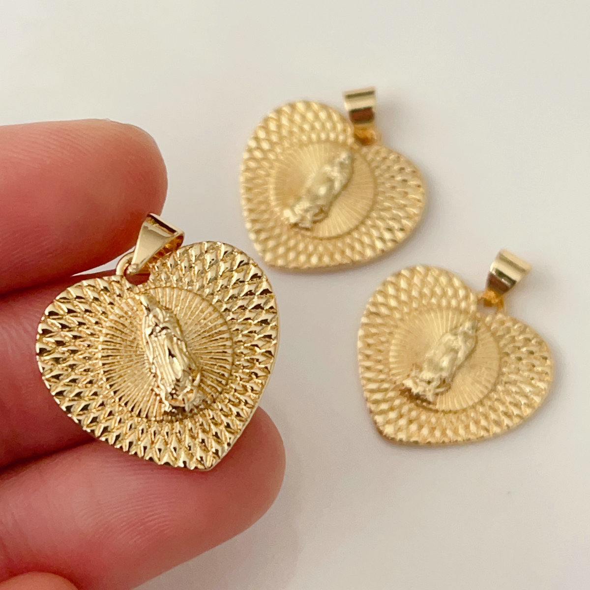 Heart Virgin Mary Charm