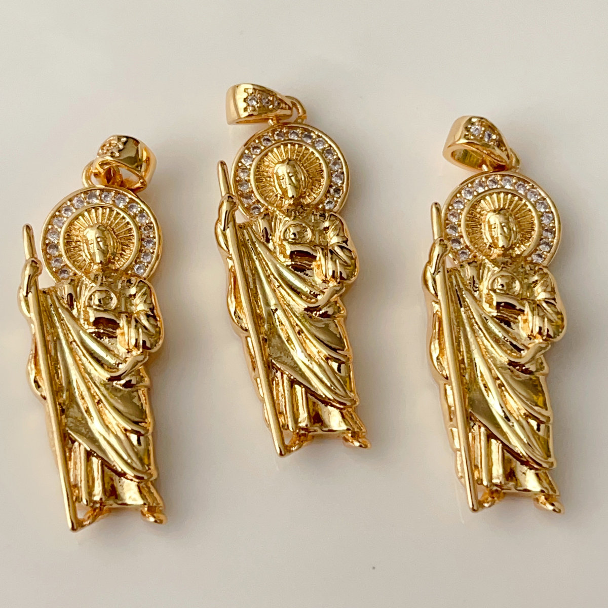 Pave virgin mary charm