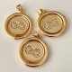 Round pave charm