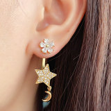 Pave star earrings