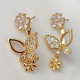 Pave butterfly earrings