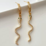 Pave snake earrings