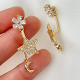 Pave star earrings
