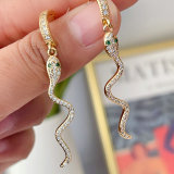 Pave snake earrings