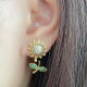 Pave Sunflower earrings