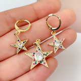 Set colorful star earrings