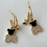 Black bear earrings