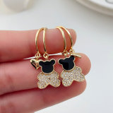 Black bear earrings