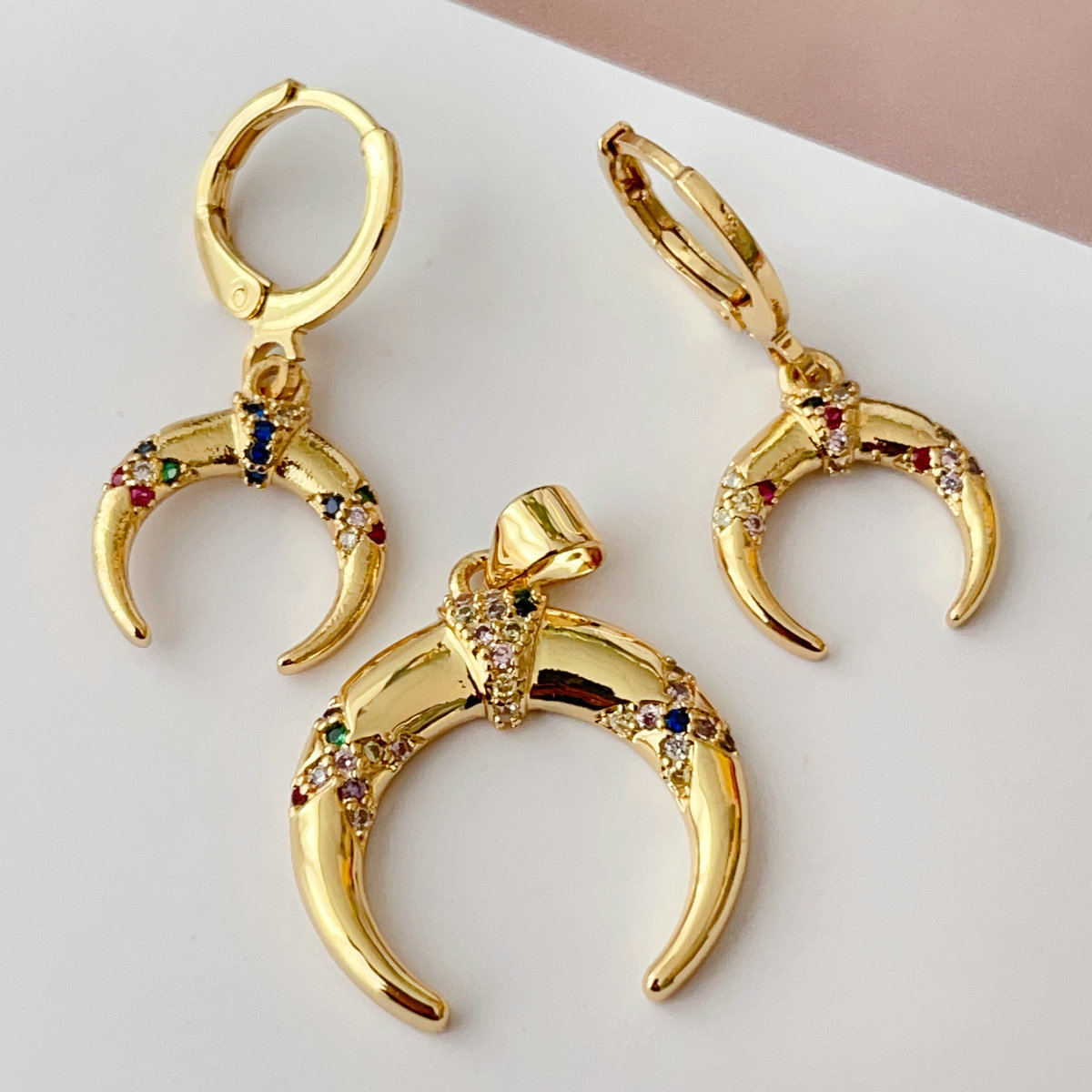 Set moom earrings