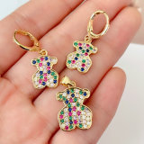Colorful bear set earrings