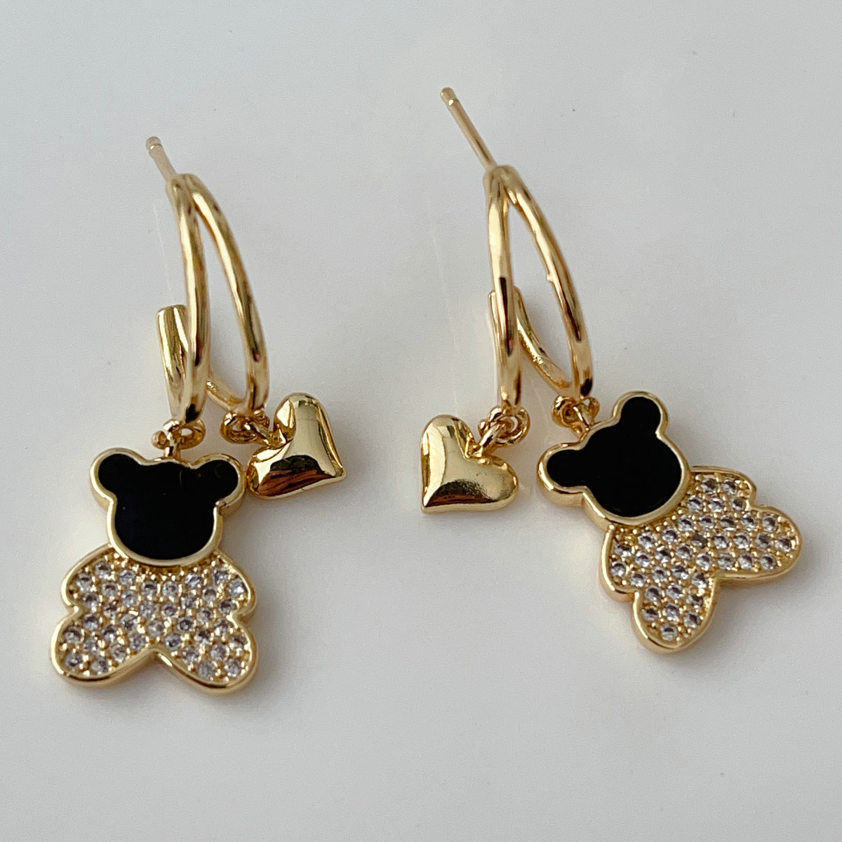Black bear earrings