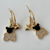 Black bear earrings