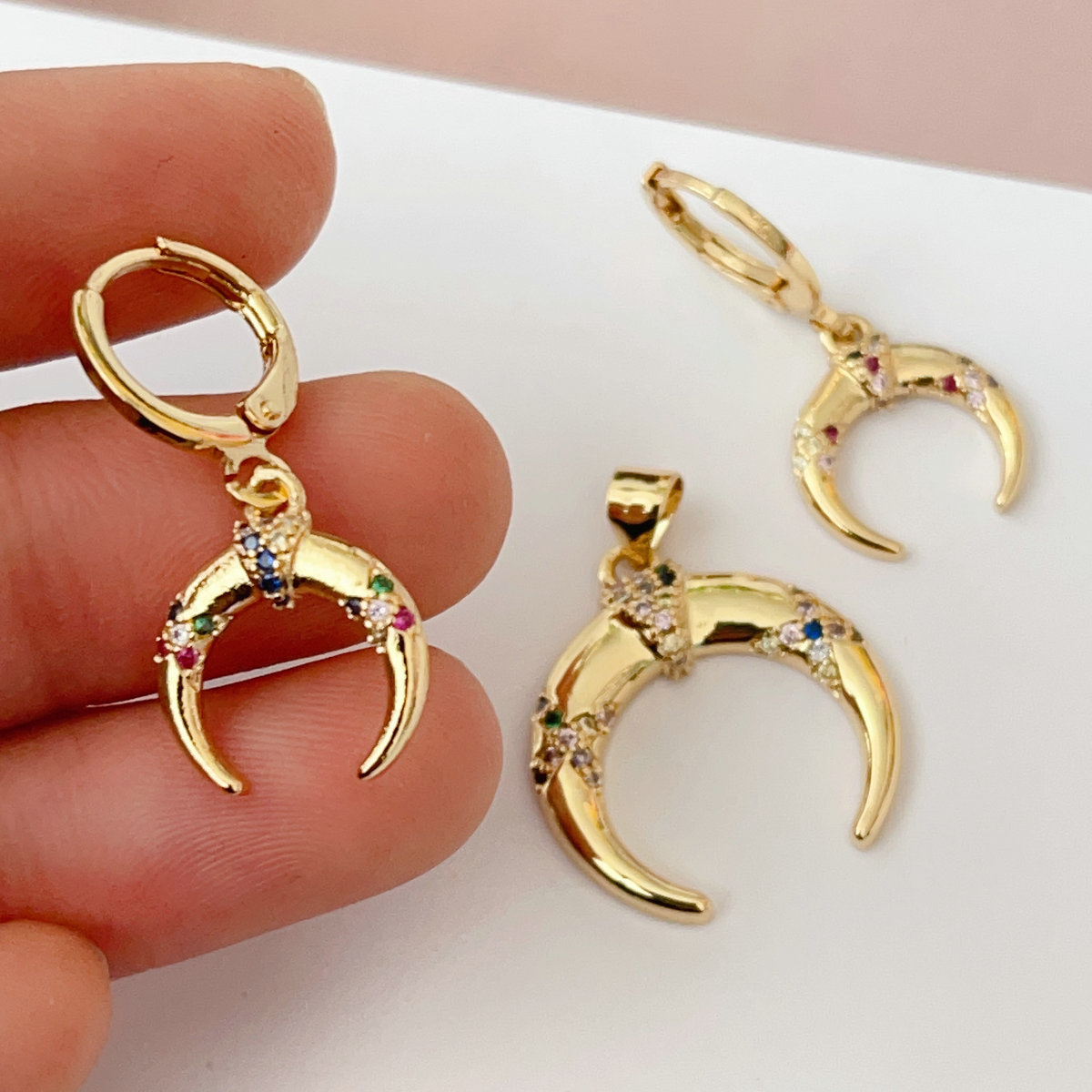 Set moom earrings