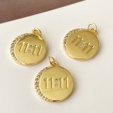 Round pave 11:11 pendant